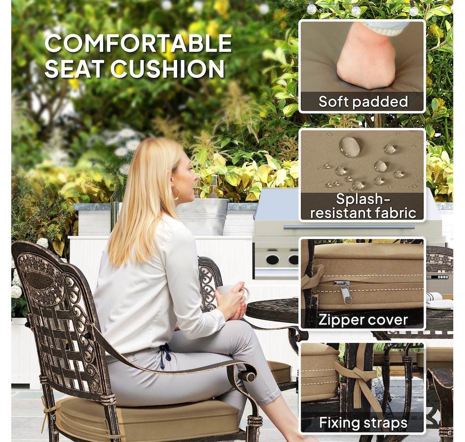 Image 988037_ALTMORE4.jpg, Product 988-037 / Price $1,399.99, Outsunny 7 Pieces Patio Dining Set for 6, Aluminum Patio Table and Chairs from Outsunny on TSC.ca's Home & Garden department