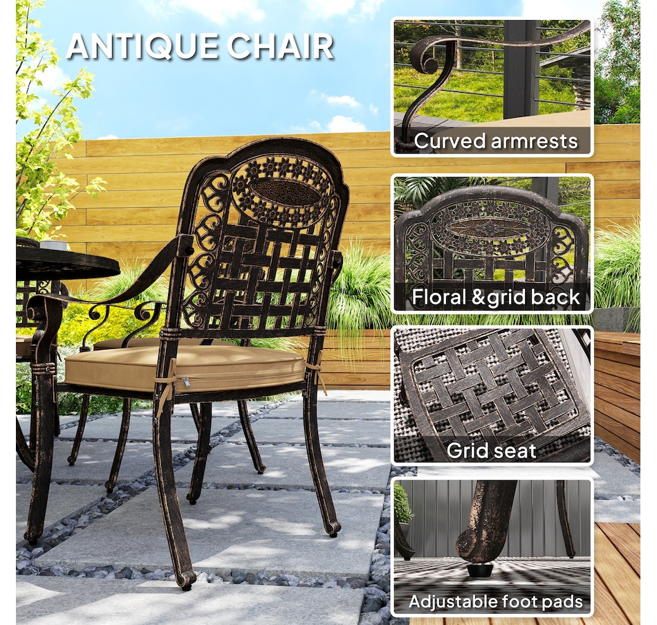 Image 988037_ALTMORE6.jpg, Product 988-037 / Price $1,399.99, Outsunny 7 Pieces Patio Dining Set for 6, Aluminum Patio Table and Chairs from Outsunny on TSC.ca's Home & Garden department