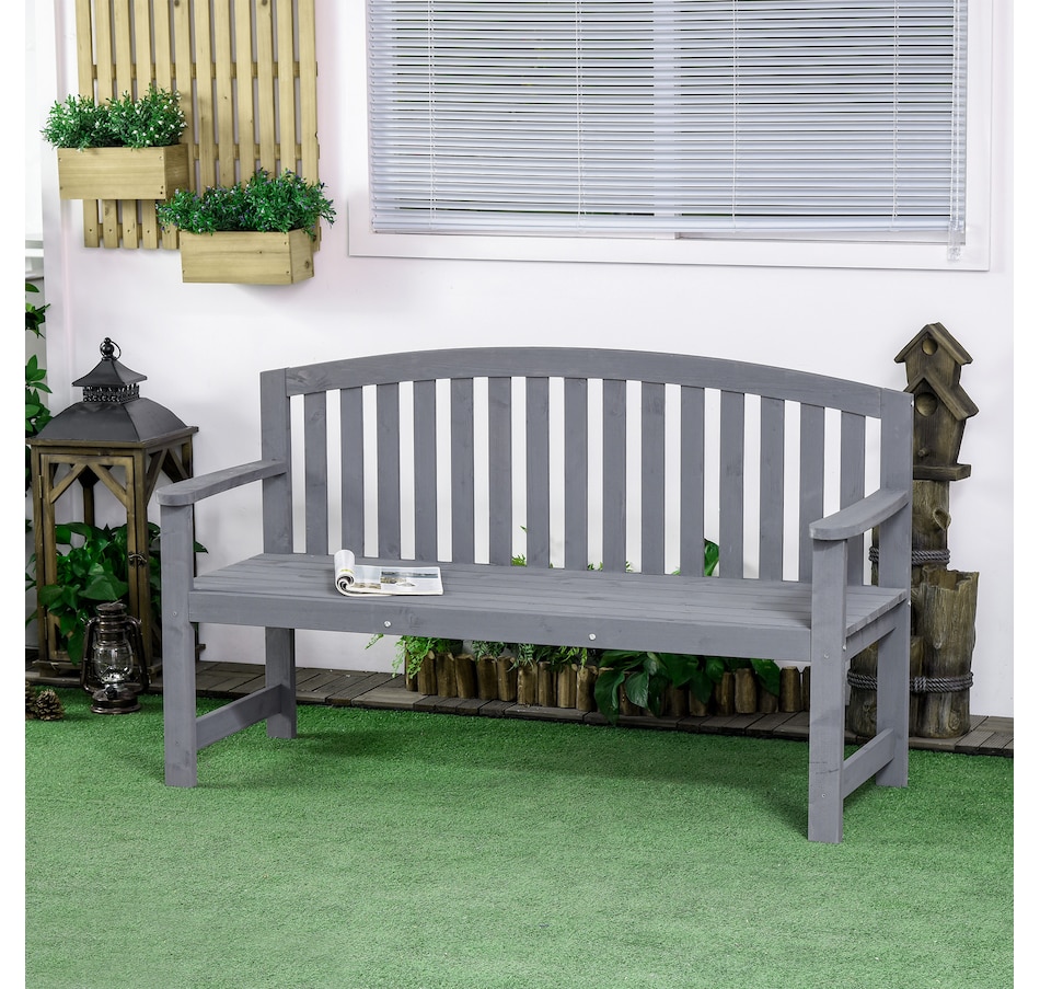 Image 988041_ALTMORE1.jpg, Product 988-041 / Price $139.99, Outsunny 2 Seater Garden Bench with Slatted Design for Park Yard Outdoor from Outsunny on TSC.ca's Home & Garden department