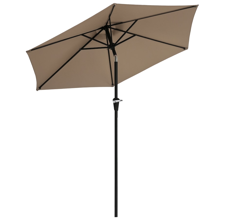 Image 988045.png, Product 988-045 / Price $59.99, Outsunny Patio Sun Umbrella, Outdoor Parasol with 6 Ribs, Khaki from Outsunny on TSC.ca's Home & Garden department