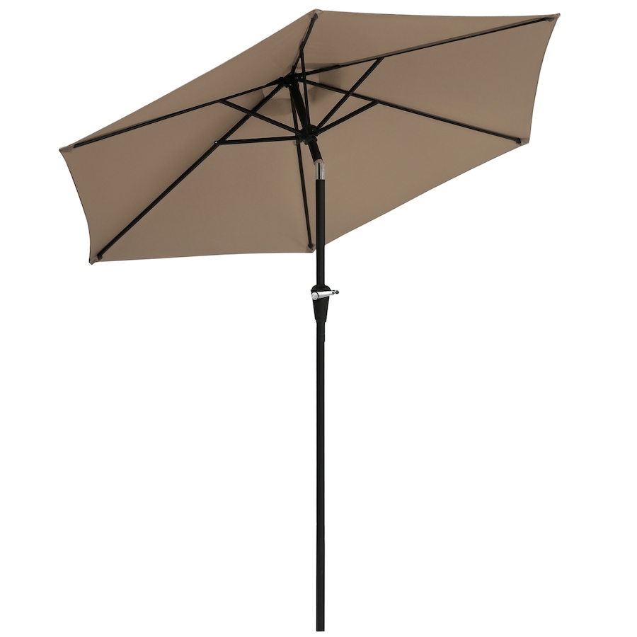 Image 988045.png, Product 988-045 / Price $69.99, Outsunny Patio Sun Umbrella, Outdoor Parasol with 6 Ribs, Khaki from Outsunny on TSC.ca's Home & Garden department