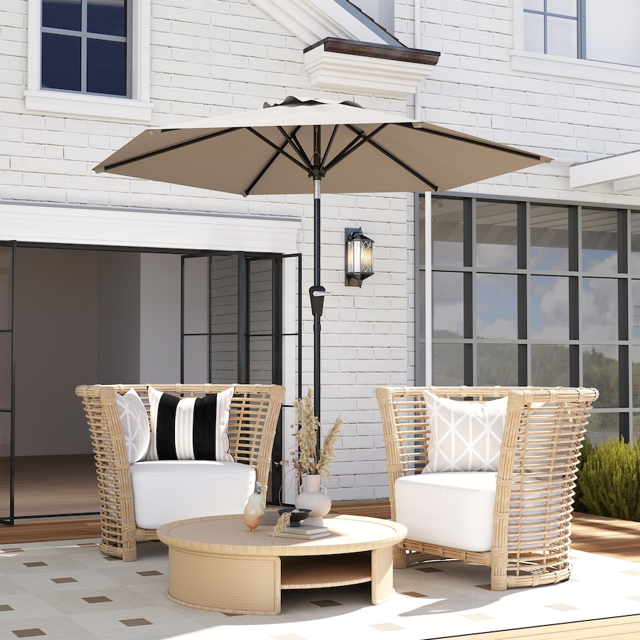 Image 988045_ALTMORE1.jpg, Product 988-045 / Price $69.99, Outsunny Patio Sun Umbrella, Outdoor Parasol with 6 Ribs, Khaki from Outsunny on TSC.ca's Home & Garden department