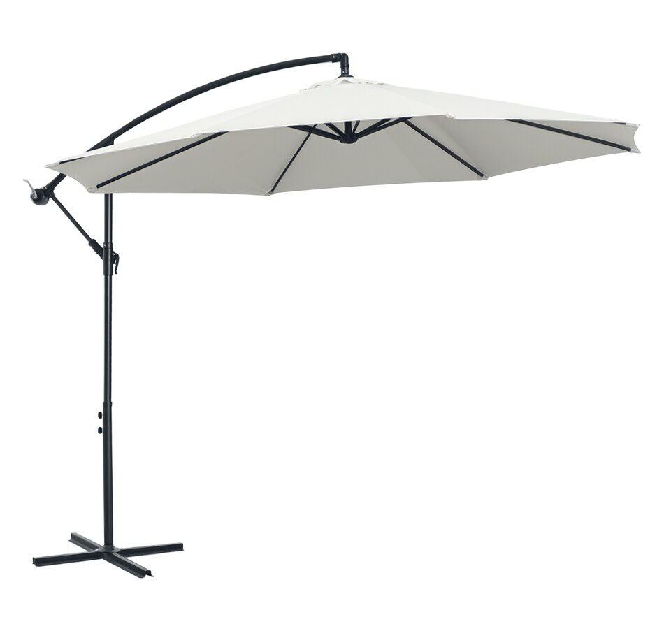 Image 988049.png, Product 988-049 / Price $119.99, Outsunny 9.7ft Offset Patio Umbrella, Hanging Cantilever Parasol w/ Base from Outsunny on TSC.ca's Home & Garden department