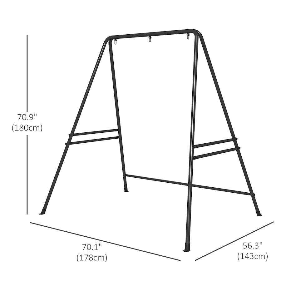 Image 988058_ALTMORE2.jpg, Product 988-058 / Price $109.99, Outsunny Hammock Chair Stand Metal Frame Hammock Stand, Black from Outsunny on TSC.ca's Home & Garden department