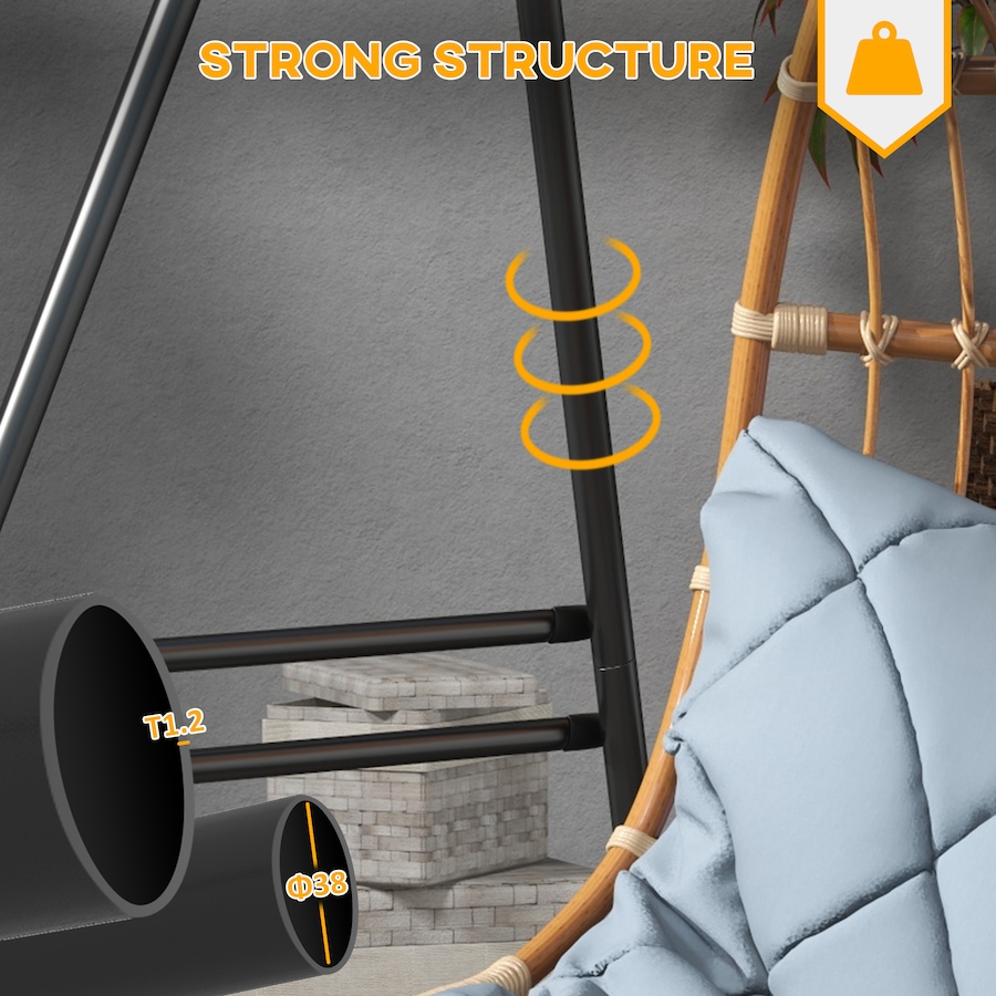 Image 988058_ALTMORE3.jpg, Product 988-058 / Price $109.99, Outsunny Hammock Chair Stand Metal Frame Hammock Stand, Black from Outsunny on TSC.ca's Home & Garden department
