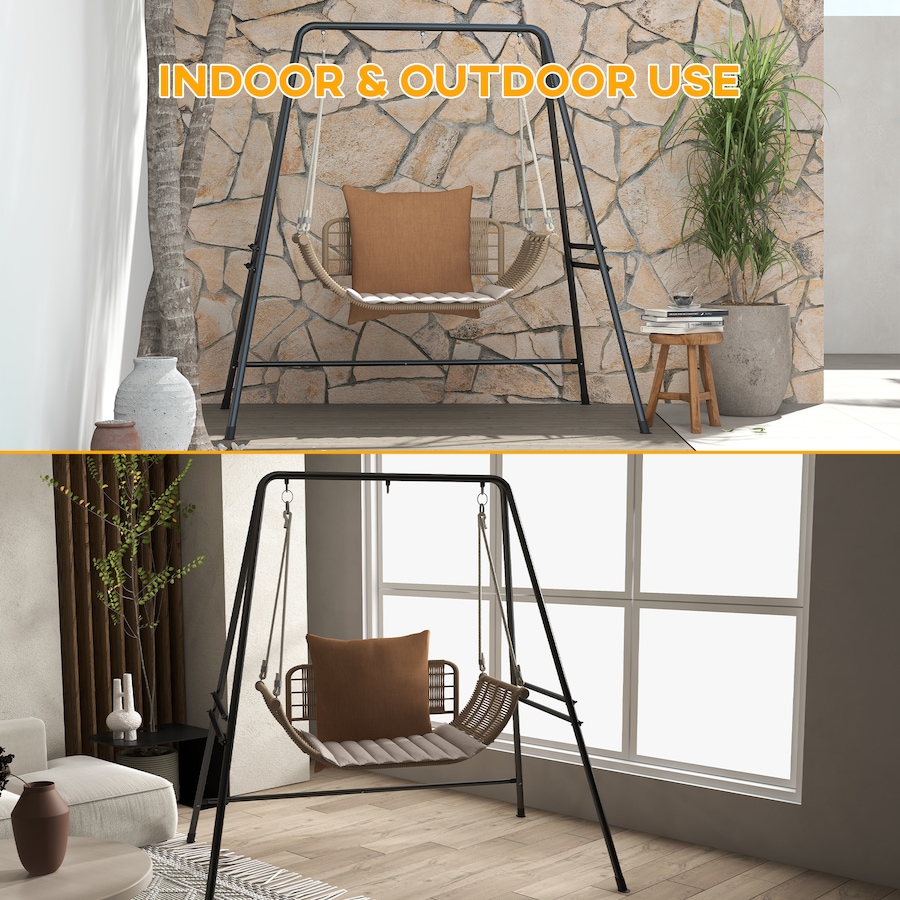 Image 988058_ALTMORE4.jpg, Product 988-058 / Price $109.99, Outsunny Hammock Chair Stand Metal Frame Hammock Stand, Black from Outsunny on TSC.ca's Home & Garden department