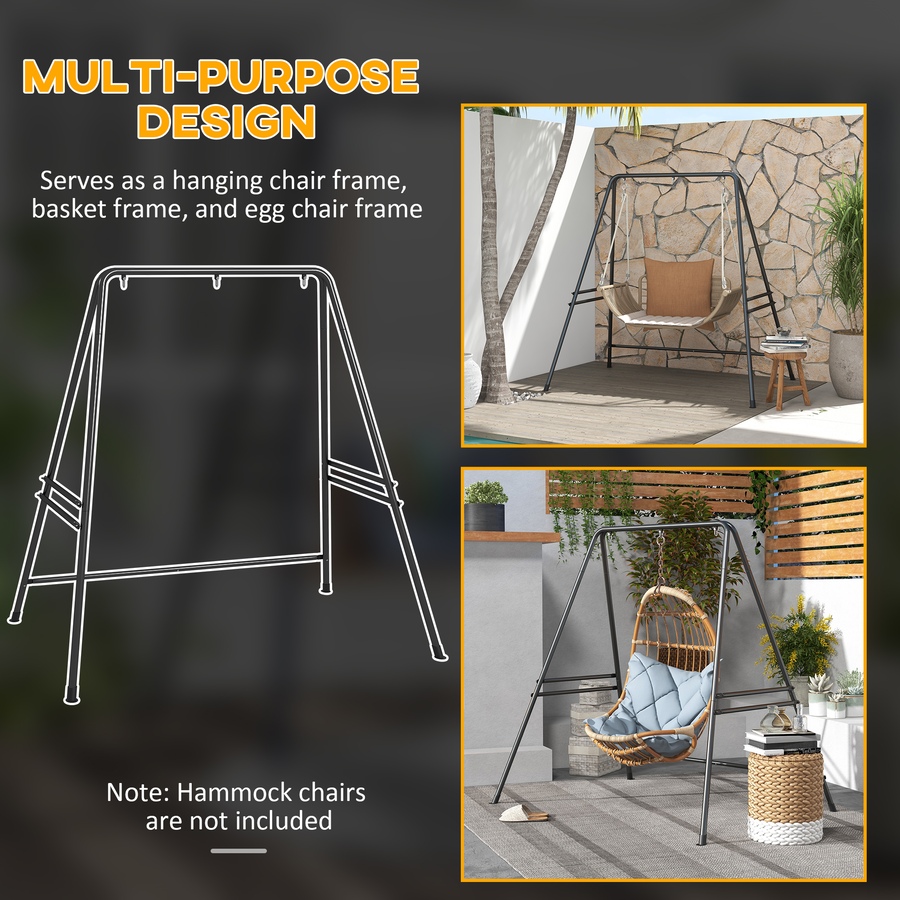 Image 988058_ALTMORE5.jpg, Product 988-058 / Price $109.99, Outsunny Hammock Chair Stand Metal Frame Hammock Stand, Black from Outsunny on TSC.ca's Home & Garden department