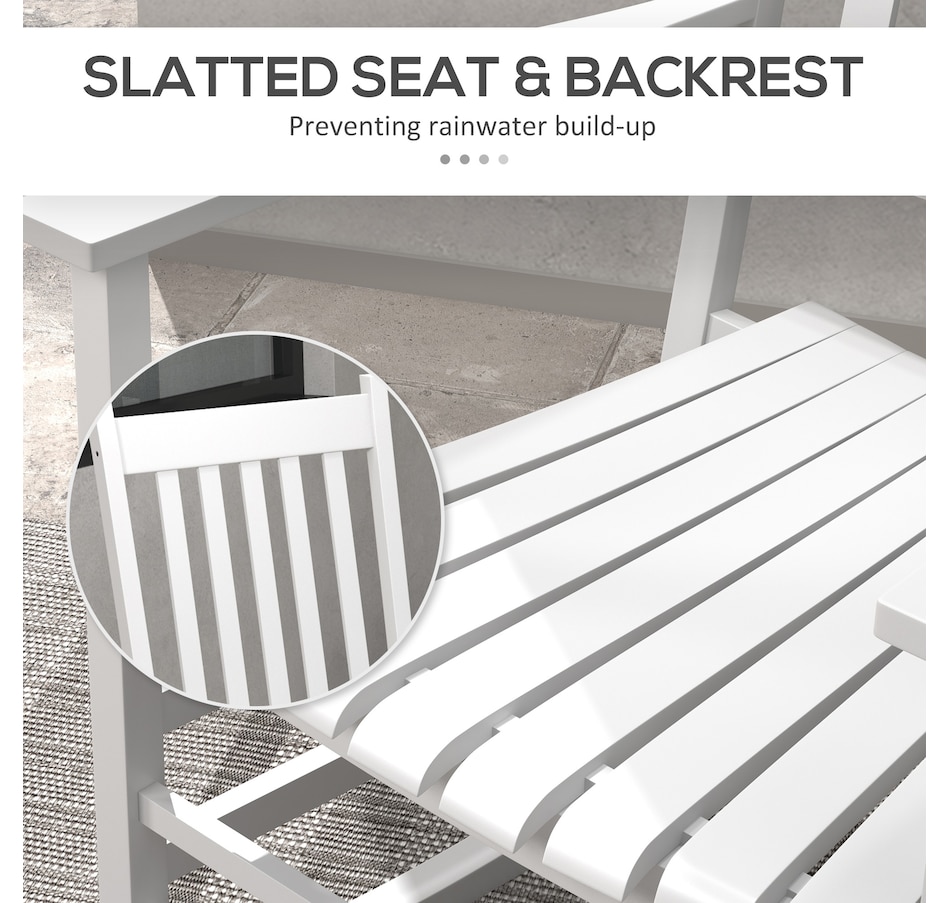Image 988067_ALTMORE5.jpg, Product 988-067 / Price $249.99, Outsunny Wooden Patio Rocking Chairs Set of 2 w/ Slatted Seat, White from Outsunny on TSC.ca's Home & Garden department