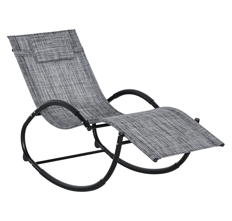 Image 988081.jpg, Product 988-081 / Price $94.99, Outsunny Patio Rocking Chair Zero Gravity Rocker with Mesh Seat, Grey from Outsunny on TSC.ca's Home & Garden department
