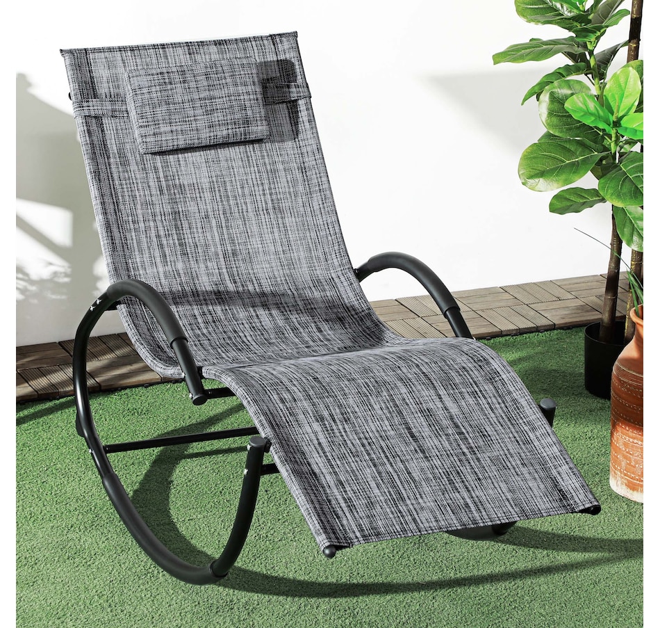 Image 988081_ALTMORE1.jpg, Product 988-081 / Price $94.99, Outsunny Patio Rocking Chair Zero Gravity Rocker with Mesh Seat, Grey from Outsunny on TSC.ca's Home & Garden department