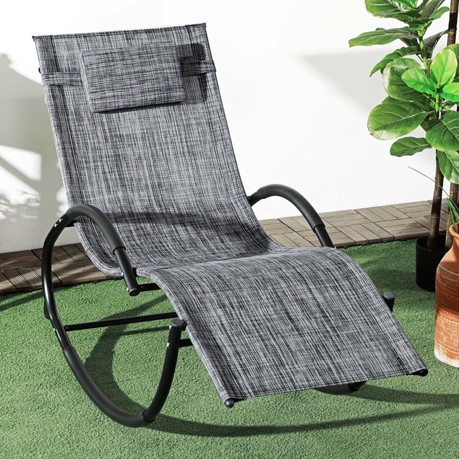 Image 988081_ALTMORE1.jpg, Product 988-081 / Price $99.99, Outsunny Patio Rocking Chair Zero Gravity Rocker with Mesh Seat, Grey from Outsunny on TSC.ca's Home & Garden department