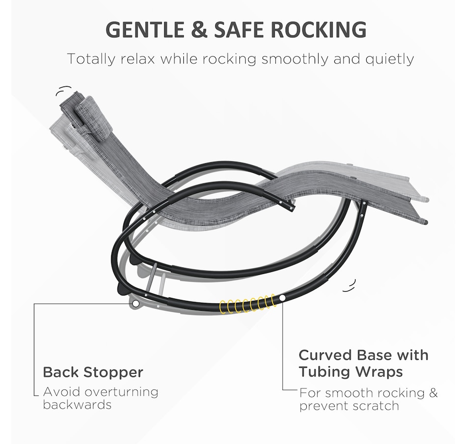 Image 988081_ALTMORE4.jpg, Product 988-081 / Price $94.99, Outsunny Patio Rocking Chair Zero Gravity Rocker with Mesh Seat, Grey from Outsunny on TSC.ca's Home & Garden department