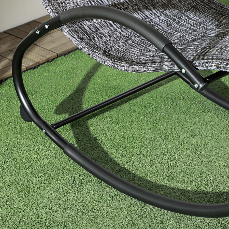Image 988081_ALTMORE7.jpg, Product 988-081 / Price $99.99, Outsunny Patio Rocking Chair Zero Gravity Rocker with Mesh Seat, Grey from Outsunny on TSC.ca's Home & Garden department