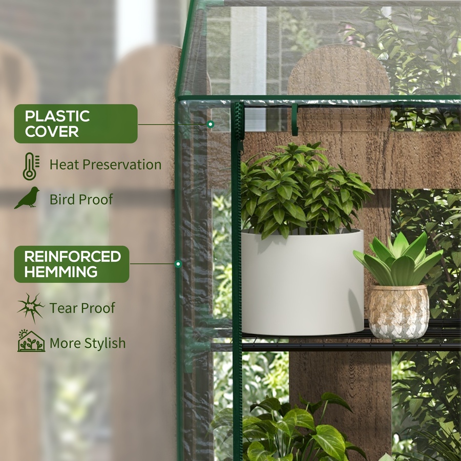 Image 988087_ALTMORE3.jpg, Product 988-087 / Price $62.99, Outsunny Mini Greenhouse with 3 Tier 6 Shelves Portable Green House, Clear from Outsunny on TSC.ca's Home & Garden department