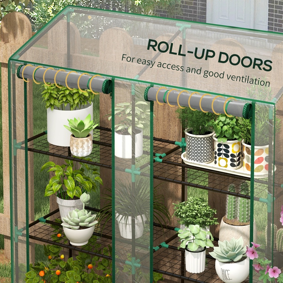 Image 988087_ALTMORE5.jpg, Product 988-087 / Price $62.99, Outsunny Mini Greenhouse with 3 Tier 6 Shelves Portable Green House, Clear from Outsunny on TSC.ca's Home & Garden department