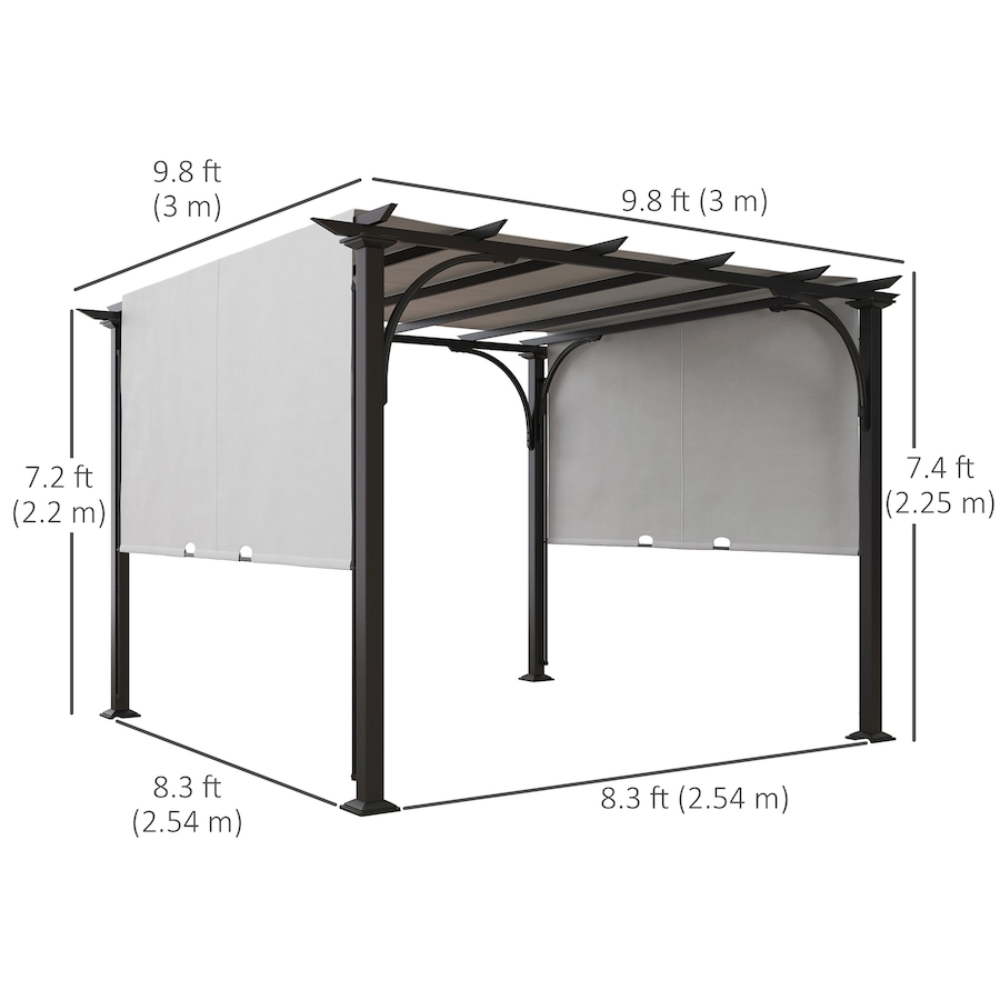 Image 988091_ALTMORE2.jpg, Product 988-091 / Price $319.99, Outsunny 10' x 10' Outdoor Pergola Patio Gazebo Canopy, White from Outsunny on TSC.ca's Home & Garden department