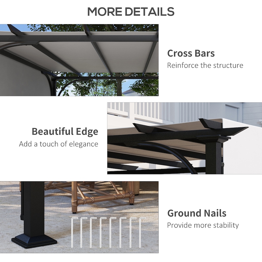 Image 988091_ALTMORE5.jpg, Product 988-091 / Price $319.99, Outsunny 10' x 10' Outdoor Pergola Patio Gazebo Canopy, White from Outsunny on TSC.ca's Home & Garden department