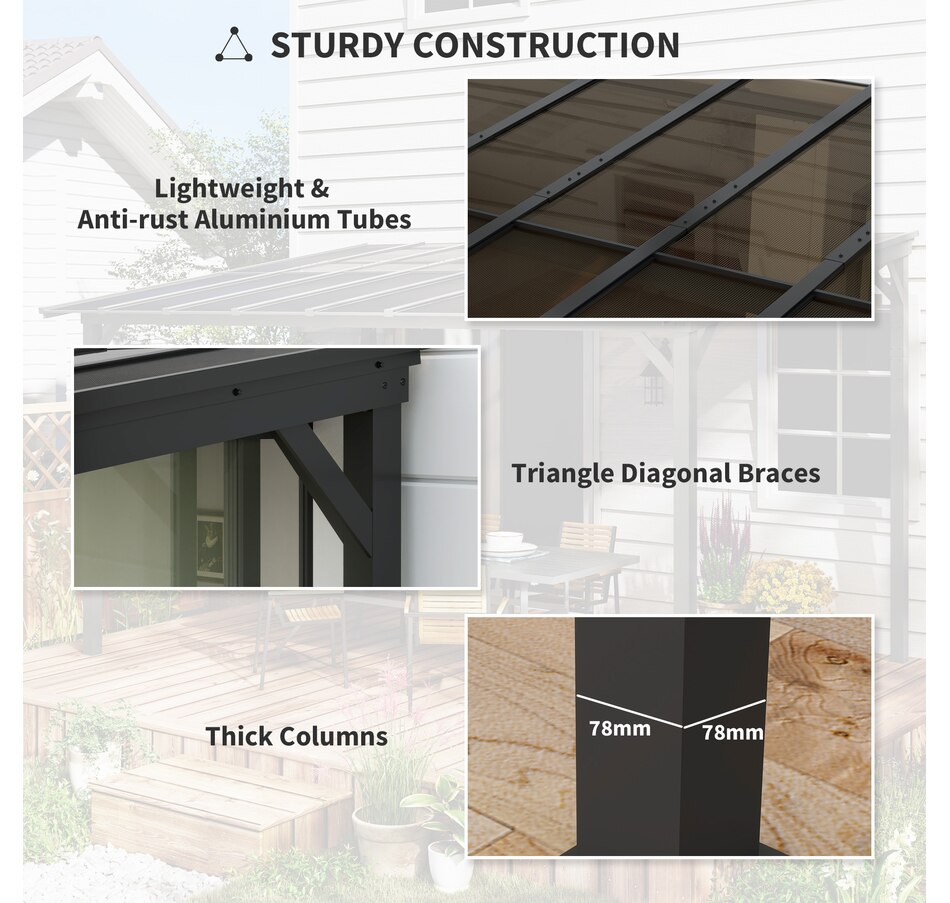 Image 988094_ALTMORE6.jpg, Product 988-094 / Price $839.99, Outsunny 10' x 14' Pergola, UPF 50+ & Waterproof Polycarbonate Gazebo from Outsunny on TSC.ca's Home & Garden department