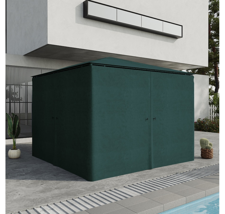 Image 988100_ALTMORE1.jpg, Product 988-100 / Price $84.99, Outsunny 10' x 10' Universal Gazebo Curtains, 4 Panels, Slate Grey from Outsunny on TSC.ca's Home & Garden department