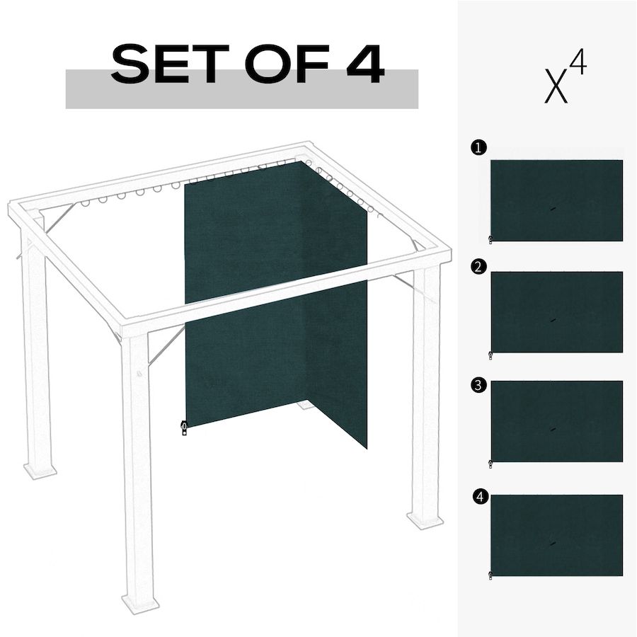 Image 988100_ALTMORE3.jpg, Product 988-100 / Price $79.99, Outsunny 10' x 10' Universal Gazebo Curtains, 4 Panels, Slate Grey from Outsunny on TSC.ca's Home & Garden department