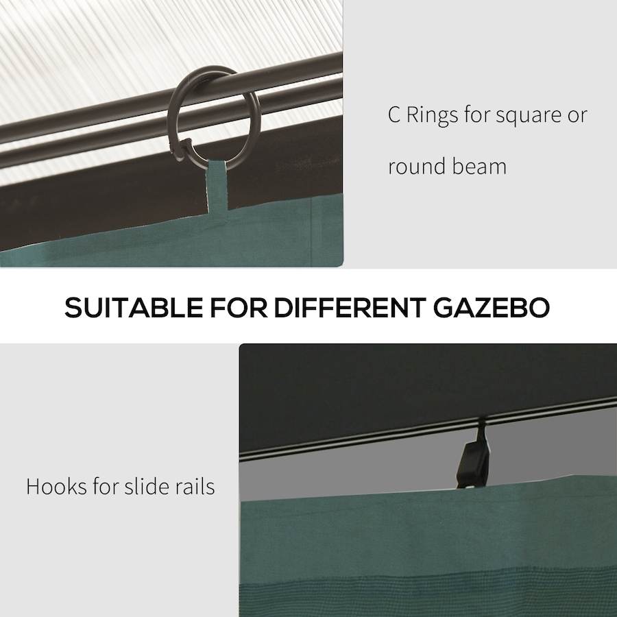Image 988100_ALTMORE6.jpg, Product 988-100 / Price $79.99, Outsunny 10' x 10' Universal Gazebo Curtains, 4 Panels, Slate Grey from Outsunny on TSC.ca's Home & Garden department