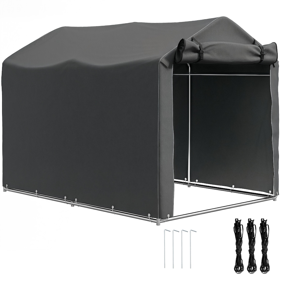 Image 988101.jpg, Product 988-101 / Price $153.99, Outsunny Outdoor Shelter, Motorcycle Tent w/Roll-up Zipper Door, Dark Grey from Outsunny on TSC.ca's Home & Garden department