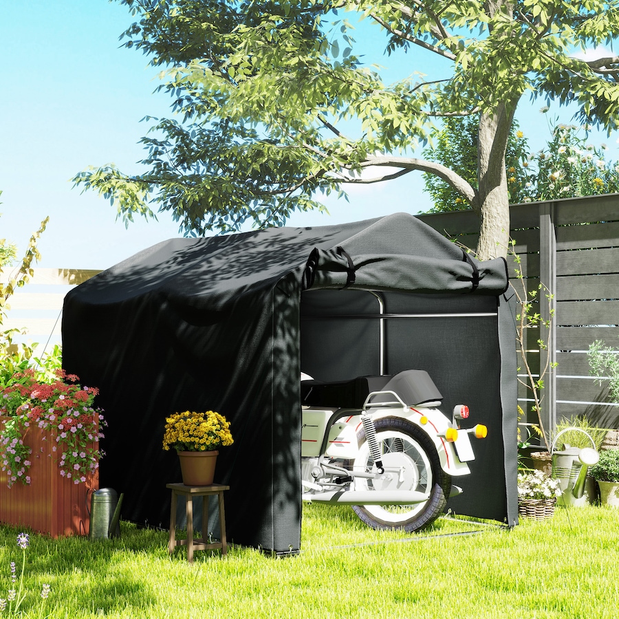 Image 988101_ALTMORE1.jpg, Product 988-101 / Price $153.99, Outsunny Outdoor Shelter, Motorcycle Tent w/Roll-up Zipper Door, Dark Grey from Outsunny on TSC.ca's Home & Garden department