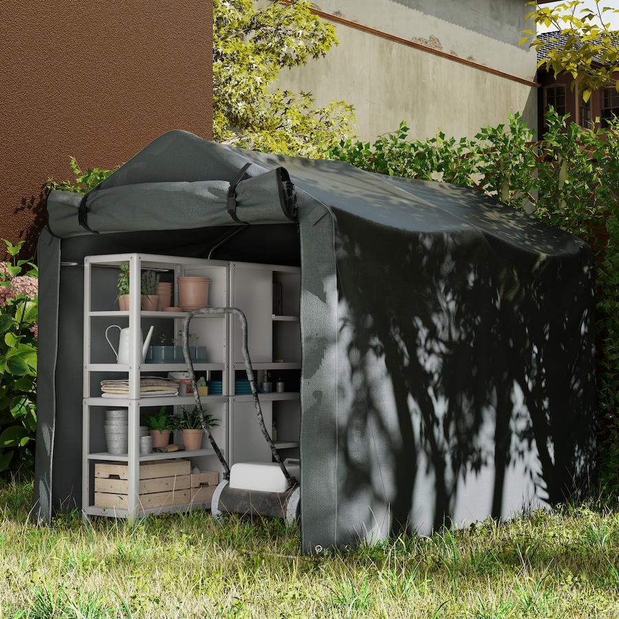 Image 988101_ALTMORE6.jpg, Product 988-101 / Price $153.99, Outsunny Outdoor Shelter, Motorcycle Tent w/Roll-up Zipper Door, Dark Grey from Outsunny on TSC.ca's Home & Garden department
