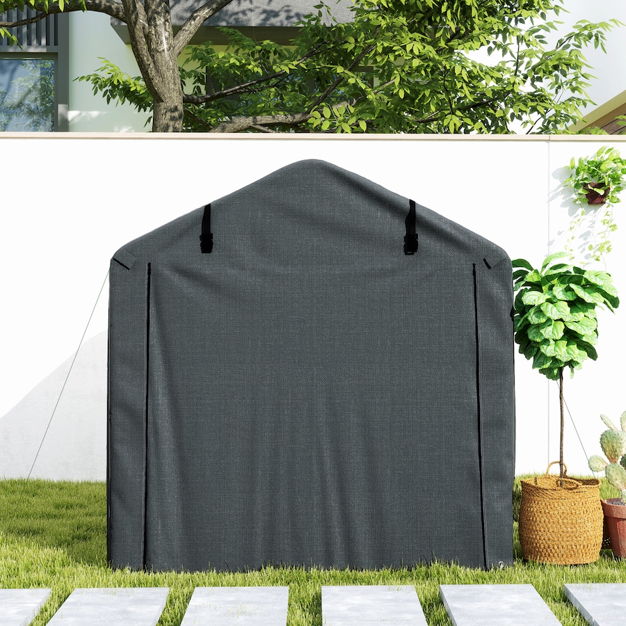 Image 988101_ALTMORE7.jpg, Product 988-101 / Price $153.99, Outsunny Outdoor Shelter, Motorcycle Tent w/Roll-up Zipper Door, Dark Grey from Outsunny on TSC.ca's Home & Garden department