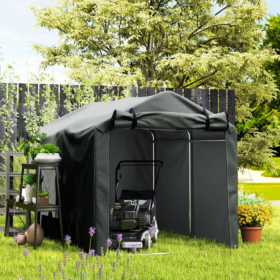 Image 988101_ALTMORE8.jpg, Product 988-101 / Price $153.99, Outsunny Outdoor Shelter, Motorcycle Tent w/Roll-up Zipper Door, Dark Grey from Outsunny on TSC.ca's Home & Garden department