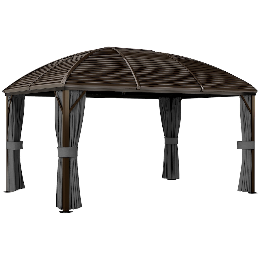 Image 988102.jpg, Product 988-102 / Price $1,179.99, Outsunny 10' x 13' Hardtop Gazebo with Mesh Nettings, Dark Grey from Outsunny on TSC.ca's Home & Garden department