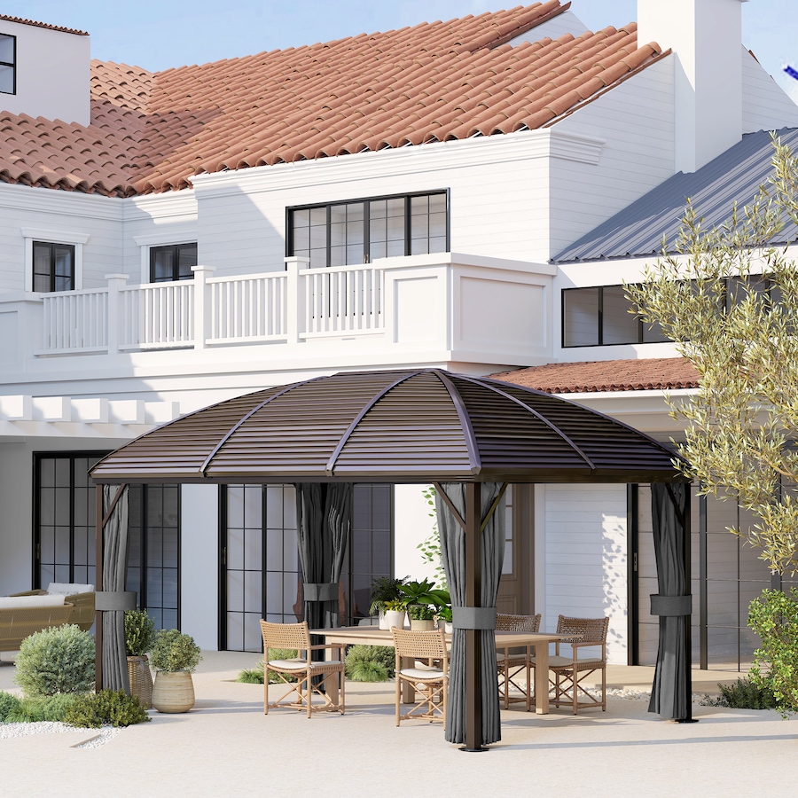 Image 988102_ALTMORE1.jpg, Product 988-102 / Price $1,179.99, Outsunny 10' x 13' Hardtop Gazebo with Mesh Nettings, Dark Grey from Outsunny on TSC.ca's Home & Garden department