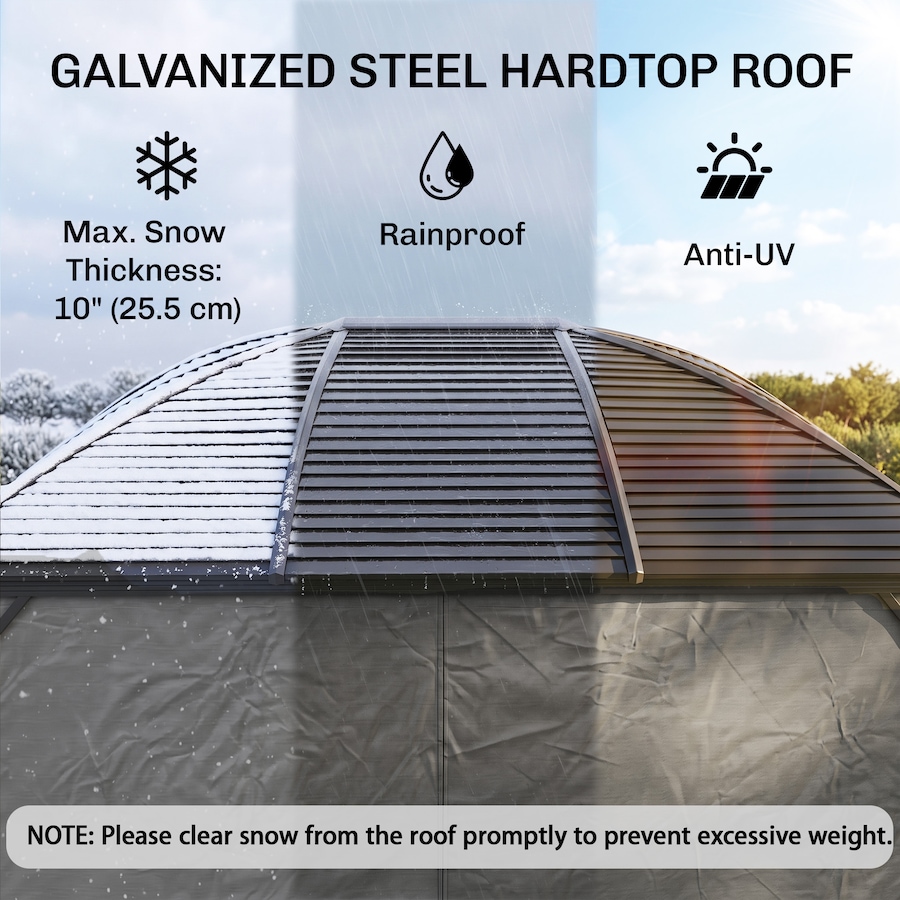 Image 988102_ALTMORE10.jpg, Product 988-102 / Price $1,179.99, Outsunny 10' x 13' Hardtop Gazebo with Mesh Nettings, Dark Grey from Outsunny on TSC.ca's Home & Garden department
