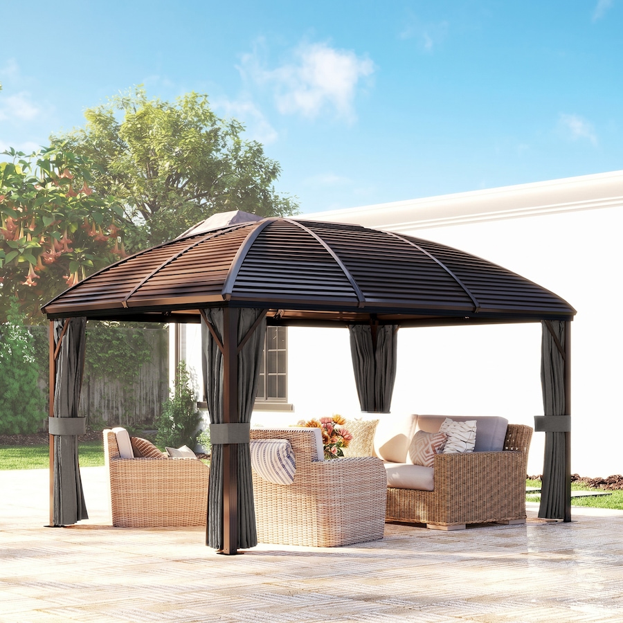 Image 988102_ALTMORE12.jpg, Product 988-102 / Price $1,179.99, Outsunny 10' x 13' Hardtop Gazebo with Mesh Nettings, Dark Grey from Outsunny on TSC.ca's Home & Garden department