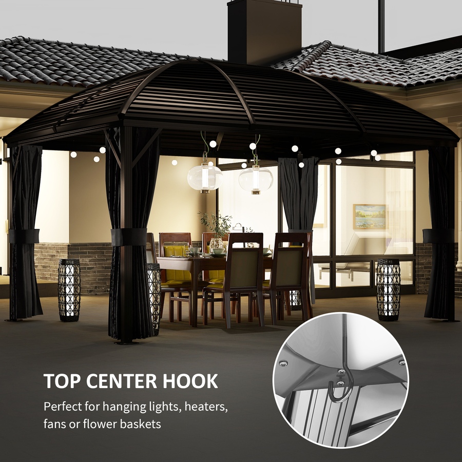 Image 988102_ALTMORE5.jpg, Product 988-102 / Price $1,179.99, Outsunny 10' x 13' Hardtop Gazebo with Mesh Nettings, Dark Grey from Outsunny on TSC.ca's Home & Garden department