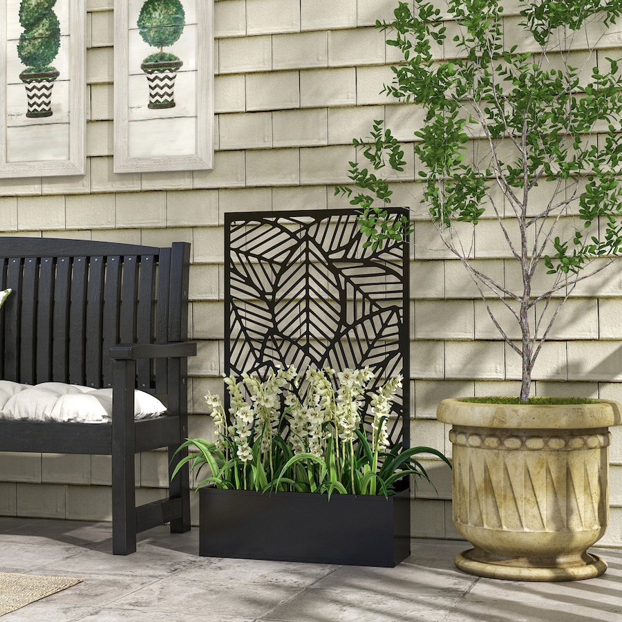 Image 988105_ALTMORE1.jpg, Product 988-105 / Price $99.99, Outsunny Metal Raised Garden Bed with Privacy Screen, Black from Outsunny on TSC.ca's Home & Garden department