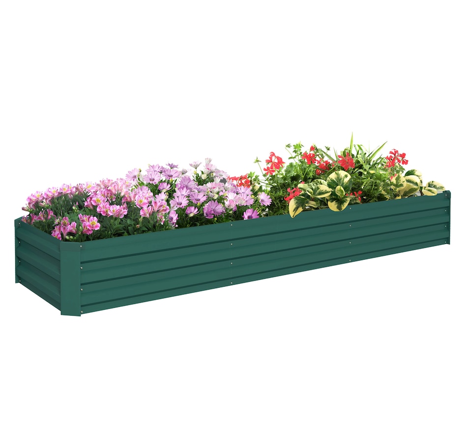 Image 988107.jpg, Product 988-107 / Price $79.99, Outsunny 8x2x1ft Raised Garden Bed Large Galvanized Elevated Planter Box from Outsunny on TSC.ca's Home & Garden department