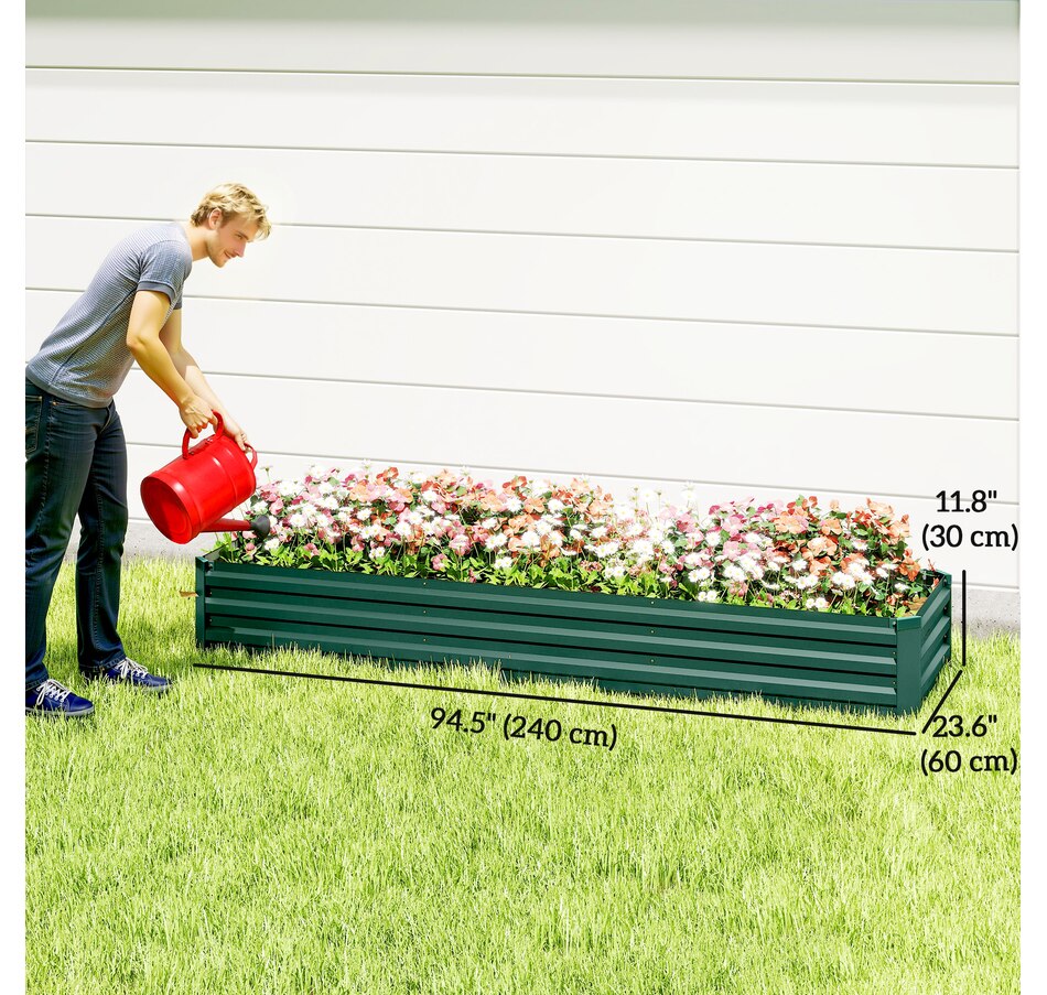 Image 988107_ALTMORE2.jpg, Product 988-107 / Price $79.99, Outsunny 8x2x1ft Raised Garden Bed Large Galvanized Elevated Planter Box from Outsunny on TSC.ca's Home & Garden department