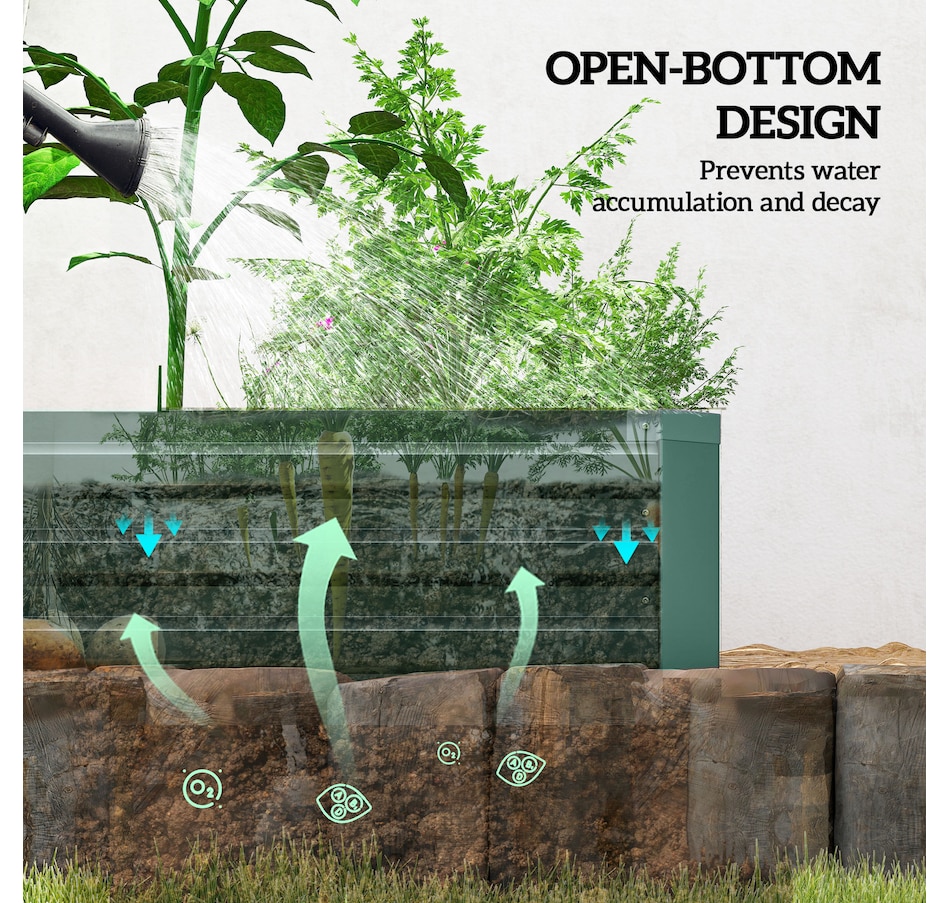 Image 988107_ALTMORE5.jpg, Product 988-107 / Price $79.99, Outsunny 8x2x1ft Raised Garden Bed Large Galvanized Elevated Planter Box from Outsunny on TSC.ca's Home & Garden department