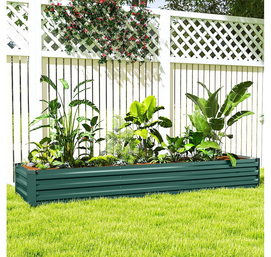 Image 988107_ALTMORE7.jpg, Product 988-107 / Price $79.99, Outsunny 8x2x1ft Raised Garden Bed Large Galvanized Elevated Planter Box from Outsunny on TSC.ca's Home & Garden department