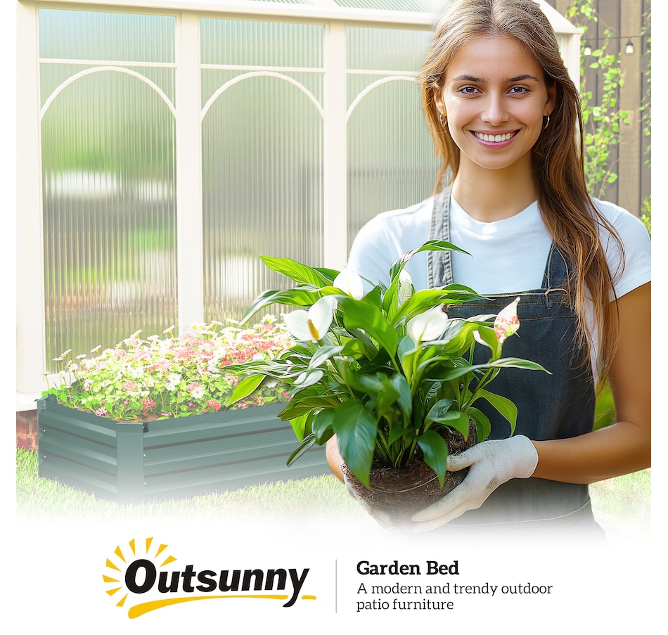 Image 988107_ALTMORE8.jpg, Product 988-107 / Price $79.99, Outsunny 8x2x1ft Raised Garden Bed Large Galvanized Elevated Planter Box from Outsunny on TSC.ca's Home & Garden department