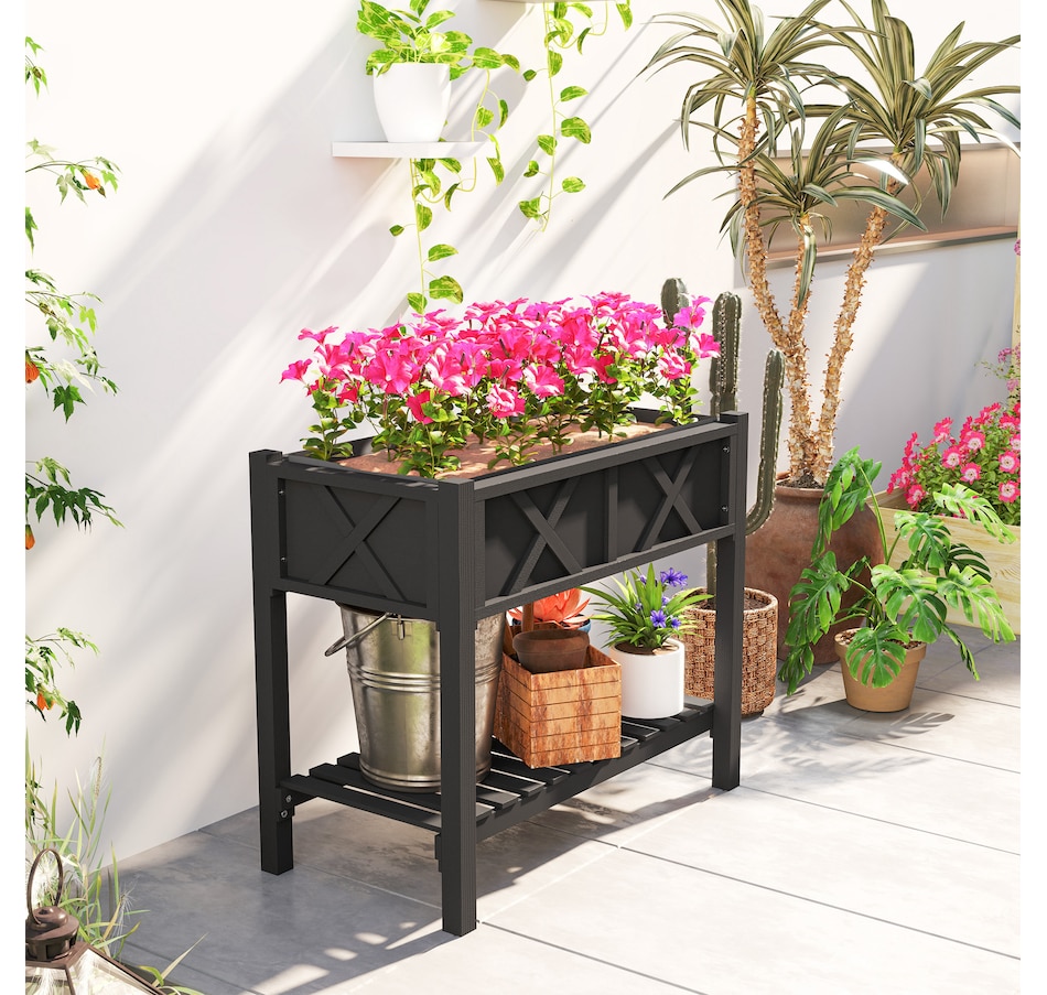 Image 988112_ALTMORE7.jpg, Product 988-112 / Price $109.99, Outsunny Wooden Raised Planter Box, Flower Bed, 34" x 18" x 30", Black from Outsunny on TSC.ca's Home & Garden department