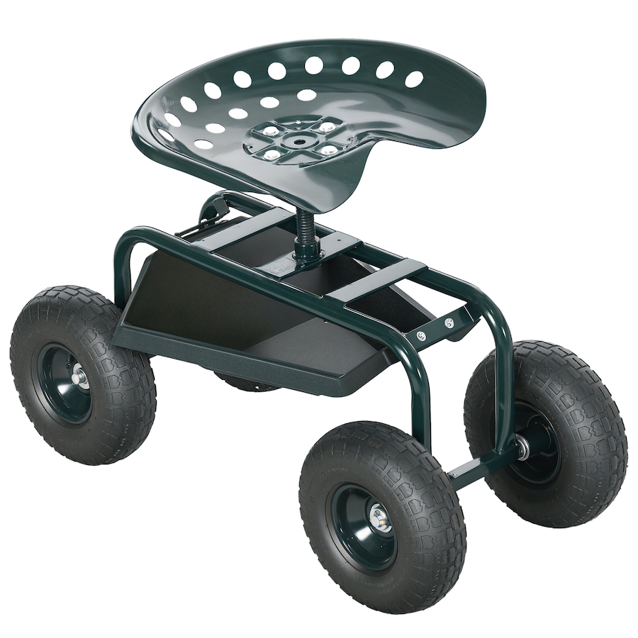 Image 988114.png, Product 988-114 / Price $95.99, Outsunny Garden Cart with Tool Tray, 360° Swivel & Height Adjustable Seat from Outsunny on TSC.ca's Home & Garden department