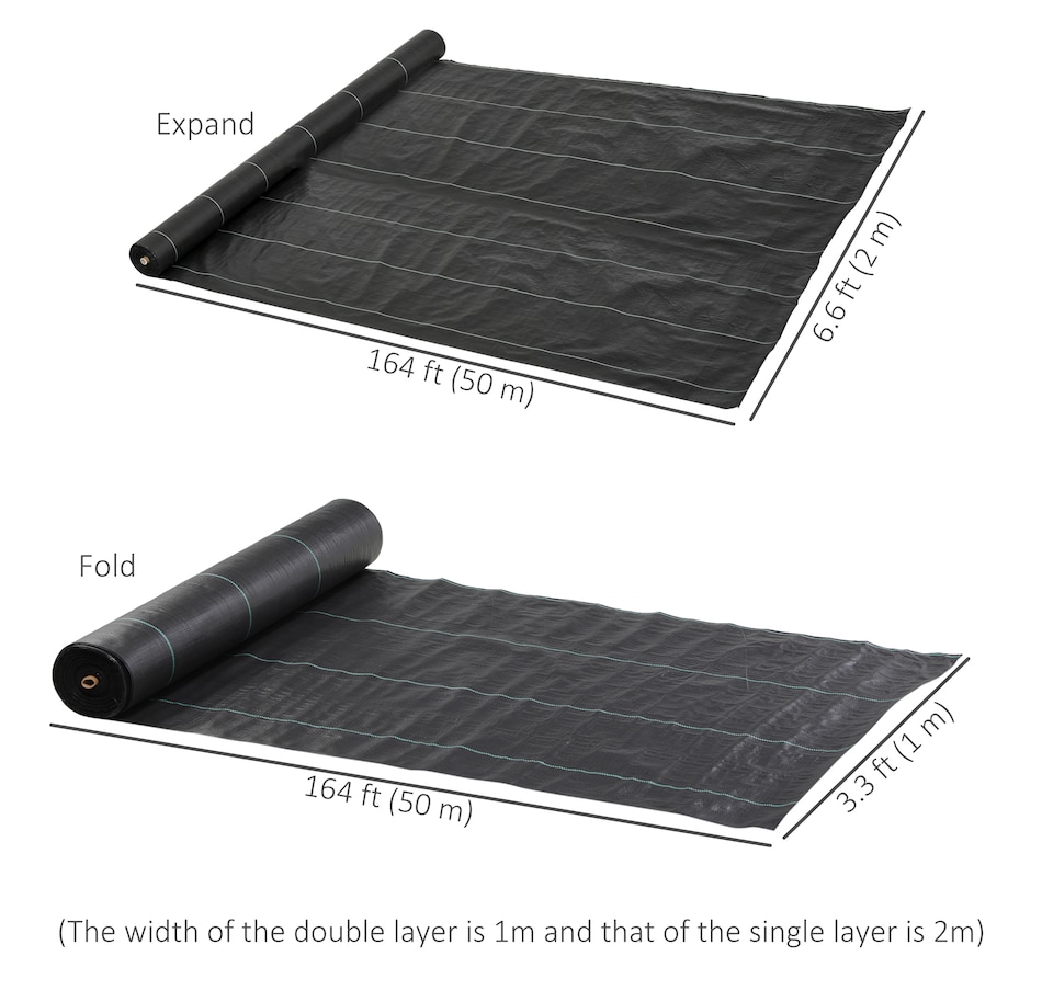 Image 988121_ALTMORE2.jpg, Product 988-121 / Price $84.99, Outsunny 6.5x164ft Weed Barrier Landscape Fabric, 4.6oz Weed Block Mat from Outsunny on TSC.ca's Home & Garden department