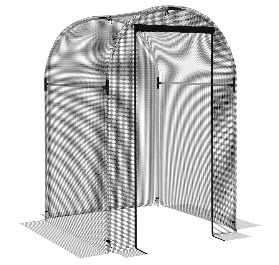 Image 988126.jpg, Product 988-126 / Price $68.99, Outsunny 4' x 4' Plant Protection Tent Crop Cage with Door, Black from Outsunny on TSC.ca's Home & Garden department