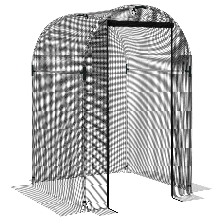 Image 988126.jpg, Product 988-126 / Price $68.99, Outsunny 4' x 4' Plant Protection Tent Crop Cage with Door, Black from Outsunny on TSC.ca's Home & Garden department