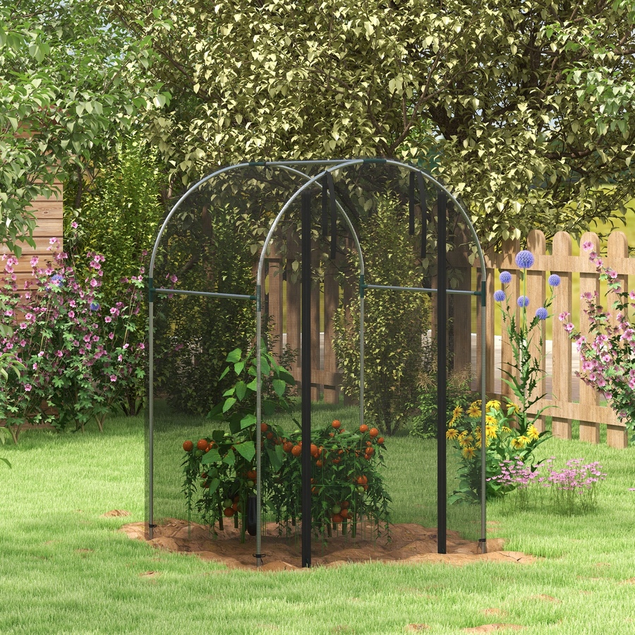 Image 988126_ALTMORE1.jpg, Product 988-126 / Price $68.99, Outsunny 4' x 4' Plant Protection Tent Crop Cage with Door, Black from Outsunny on TSC.ca's Home & Garden department