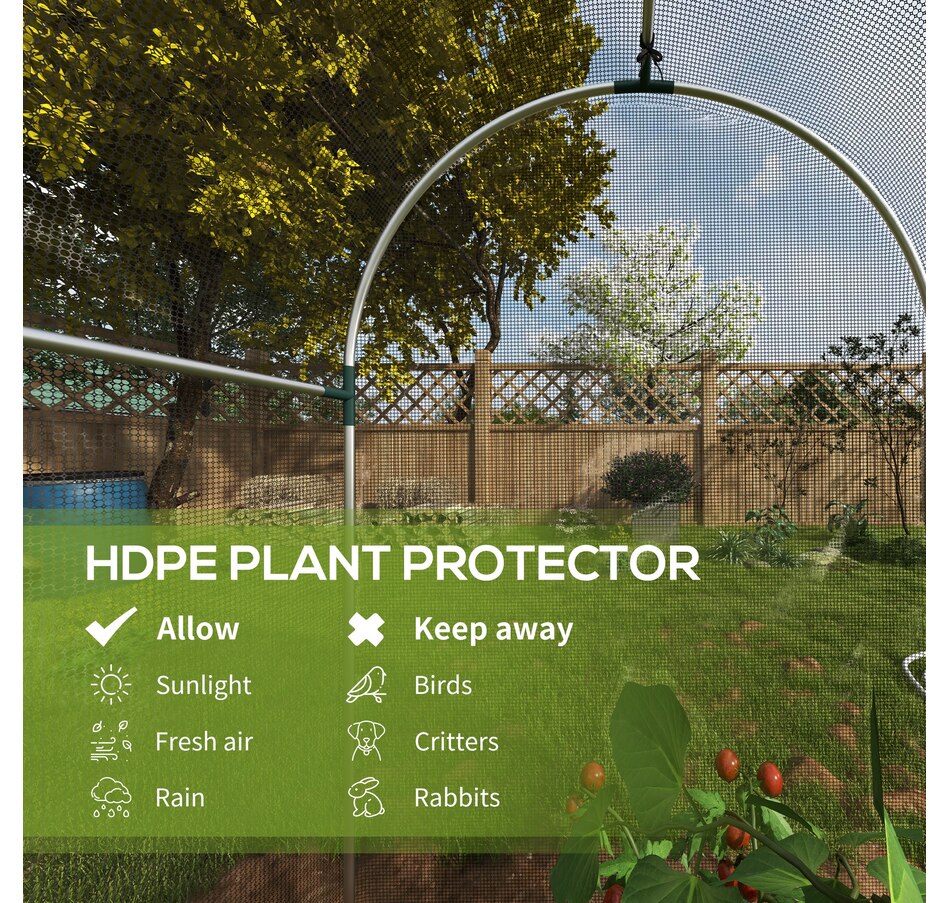 Image 988126_ALTMORE3.jpg, Product 988-126 / Price $68.99, Outsunny 4' x 4' Plant Protection Tent Crop Cage with Door, Black from Outsunny on TSC.ca's Home & Garden department