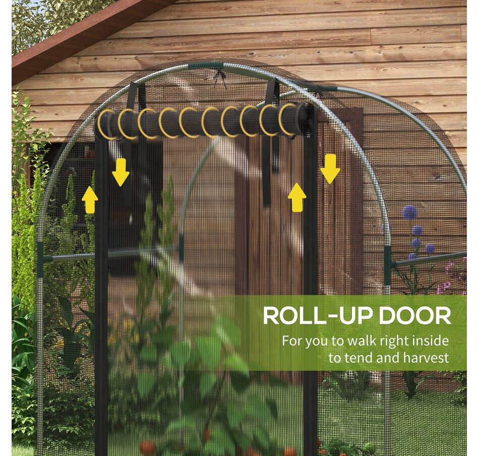 Image 988126_ALTMORE5.jpg, Product 988-126 / Price $68.99, Outsunny 4' x 4' Plant Protection Tent Crop Cage with Door, Black from Outsunny on TSC.ca's Home & Garden department