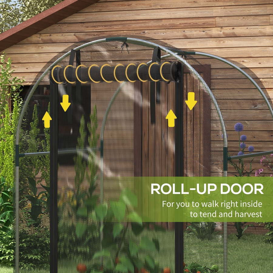 Image 988126_ALTMORE5.jpg, Product 988-126 / Price $68.99, Outsunny 4' x 4' Plant Protection Tent Crop Cage with Door, Black from Outsunny on TSC.ca's Home & Garden department